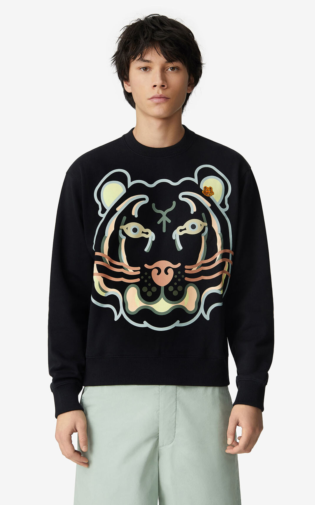 Kenzo K Tiger Sweatshirt Black For Mens 4659OYNWX